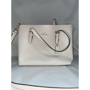 COACH Womens Mollie Tote 25 (Chalk Light Saddle)